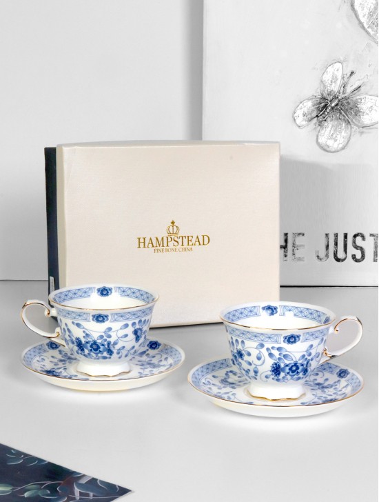 2 Cups 2 Saucers W/ Gift Box With Gift Box